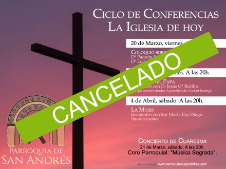 Ciclo de Conferencias «La Iglesia de hoy» – CANCELADO